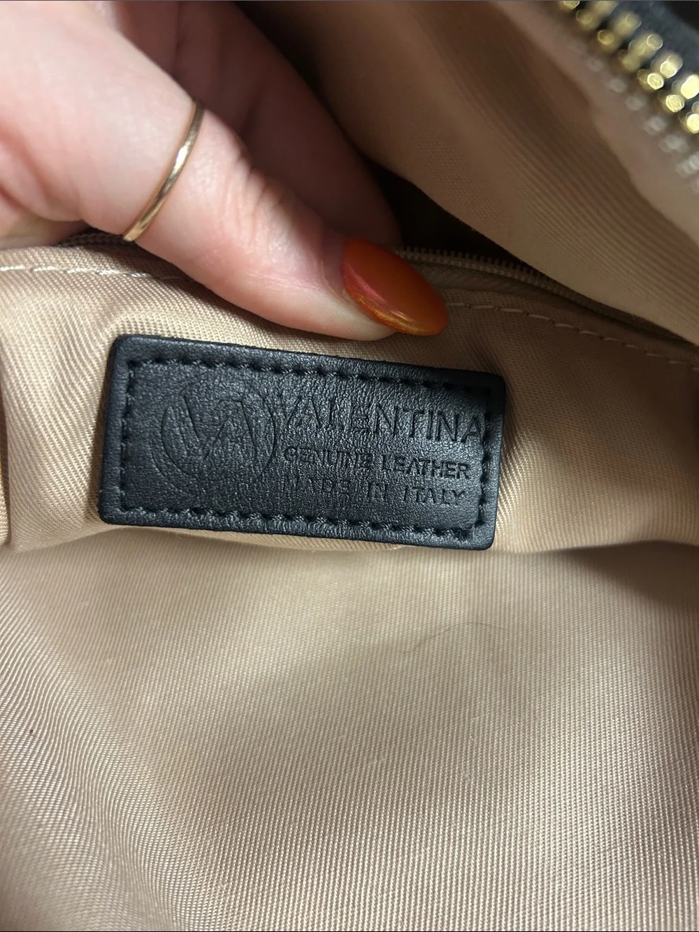 Valentina Made in Italy Genuine Leather Convertible Backpack in Cognac